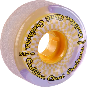 Cadillac - Clout Cruisers 57mm 80a Pur/yel - Skateboard Wheels (Set of Four)