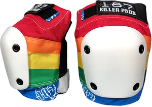 187 - Slim Knee Pads L-rainbow - Skateboard Pads