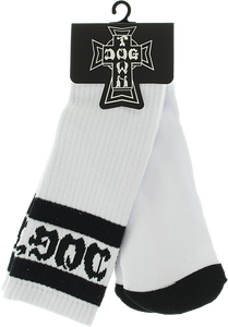 Dogtown - Tube Socks White/blk 1pr - Skateboard Socks