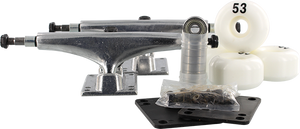 Essentials - Component Pack 5.5 Raw W/53mm White - Skateboard Trucks (Pair) Essentials - Component Pack 5.5 Raw W/53mm White - Skateboard Trucks (Pair)