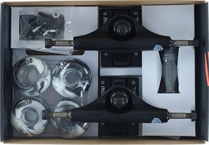 Industral Trucks - Comp-pk 4.75 Blk/blk W/52mm Bk/wt Swirl - Skateboard Trucks (Pair) Industral Trucks - Comp-pk 4.75 Blk/blk W/52mm Bk/wt Swirl - Skateboard Trucks (Pair)