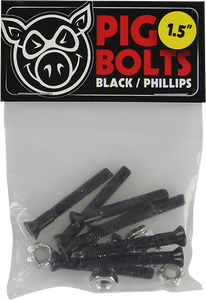 Pig - Black Phillps Hardware Set 1.5" Blk/sil - Skateboard Hardware