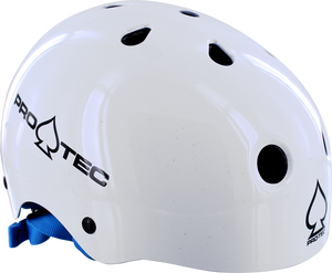 Pro Tec - Jr.classic S-gloss  White Helmet Cpsc - Skateboard Helmet Pro Tec - Jr.classic S-gloss  White Helmet Cpsc - Skateboard Helmet