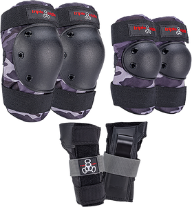 Triple Eight - 8 Saver 3/pk Pads S-charcoal Camo - Skateboard Pads