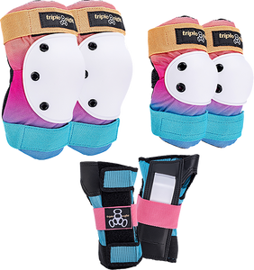 Triple Eight - 8 Saver 3/pk Pads S-sunset - Skateboard Pads Triple Eight - 8 Saver 3/pk Pads S-sunset - Skateboard Pads