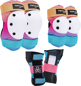 Triple Eight - 8 Saver 3/pk Pads Jr-sunset - Skateboard Pads