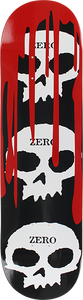 Zero - 3 Skull With Blood Deck-8.0 Blk/wht/red - Skateboard Deck