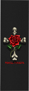 Powell Peralta - Grip Sheet 10.5x33 Rose Cross Blk - Skateboard Grip Tape Powell Peralta - Grip Sheet 10.5x33 Rose Cross Blk - Skateboard Grip Tape
