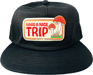 Happy Hour - Hr Have A Nice Trip Hat Adj-black - Skateboard Hat