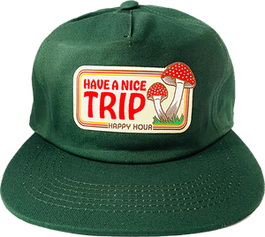 Happy Hour - Hr Have A Nice Trip Hat Adj-green - Skateboard Hat