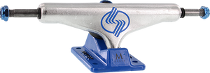 Silver - M-hollow 8.5 Polished/blue - Skateboard Trucks (Pair)