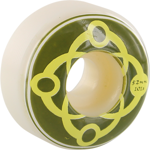 Satori - Big Link 52mm 101a Wht/lt.grn/yel - Skateboard Wheels (Set of Four)