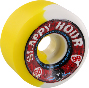 Speedlab - Adams Slappy Hour 58mm 99a Wht/yel Swirl - Skateboard Wheels (Set of Four) Speedlab - Adams Slappy Hour 58mm 99a Wht/yel Swirl - Skateboard Wheels (Set of Four)