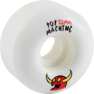 Toy Machine - Sketchy Monster 52mm Wht/wht - Skateboard Wheels (Set of Four)