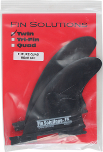 Fin Solutions - Fsx Quad Rear Twin Trailers Black 2fin Set - Surfboard Fins Fin Solutions - Fsx Quad Rear Twin Trailers Black 2fin Set - Surfboard Fins