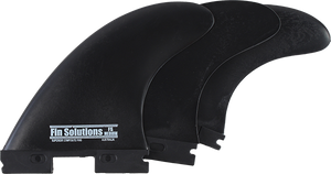 Fin Solutions - Solutions Ffs Medium Black 3fin Set - Surfboard Fins
