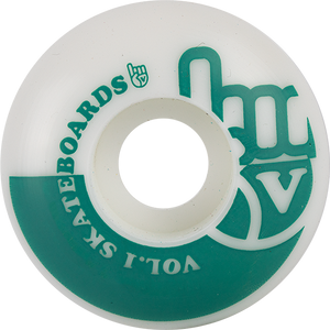 Volume 1 - No.1 54mm White/teal - Skateboard Wheels (Set Of Four)