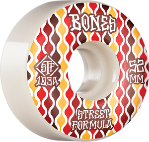 Bones Wheels - Stf V2 Retros 52mm 103a Wht/red - Skateboard Wheels (Set Of Four) Bones Wheels - Stf V2 Retros 52mm 103a Wht/red - Skateboard Wheels (Set Of Four)