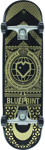 Blueprint - Home Heart Complete-8.12 Black/gold - Complete Skateboard Blueprint - Home Heart Complete-8.12 Black/gold - Complete Skateboard