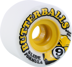 Sector 9 - Slide Butterballs 65mm 80a White - Skateboard Wheels (Set of Four) Sector 9 - Slide Butterballs 65mm 80a White - Skateboard Wheels (Set of Four)