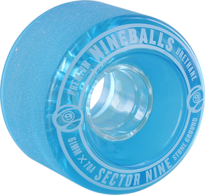 Sector 9 - 9 Ball 61mm 78a Clear Blue - Skateboard Wheels (Set of Four) Sector 9 - 9 Ball 61mm 78a Clear Blue - Skateboard Wheels (Set of Four)