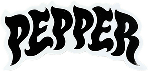 Pepper - Outline Logo 5" White Decal Single