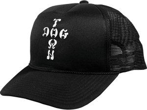 Dogtown - Cross Letters Flip Mesh Hat Adj-black - Skateboard Hat