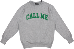 Call Me 917 - Me 917 Call Me Logo Crew/swt L-heather Grey - Skateboard Sweatshirt Hoodie Call Me 917 - Me 917 Call Me Logo Crew/swt L-heather Grey - Skateboard Sweatshirt Hoodie