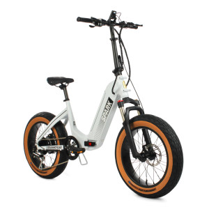 GoldenCycles Spark Folding Step Through Ebike - 500W - White - Electric Bike GoldenCycles Spark Folding Step Through Ebike - 500W - White - Electric Bike