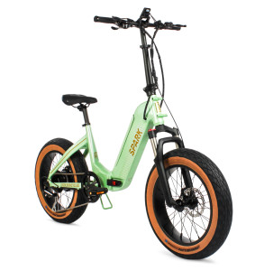 GoldenCycles Spark Folding Step Through  Ebike - 500W - Mint Green - Electric Bike GoldenCycles Spark Folding Step Through  Ebike - 500W - Mint Green - Electric Bike