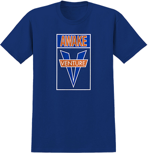 Venture - Awake Ss S-royal/wht/org/blu - Skateboard T-Shirt