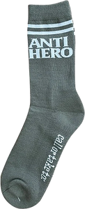 Antihero - Black Hero If Found Crew Socks Gray/white - Skateboard Socks
