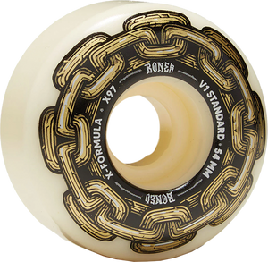 Bones Wheels - Xf X97 V1 Std 54mm 97a Gold Chain Nat - Skateboard Wheels (Set Of Four) Bones Wheels - Xf X97 V1 Std 54mm 97a Gold Chain Nat - Skateboard Wheels (Set Of Four)