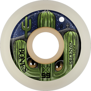 Bones Wheels - Decenzo Xf V5 Cat Eye Cacti 54mm 99a Nat - Skateboard Wheels (Set of Four) Bones Wheels - Decenzo Xf V5 Cat Eye Cacti 54mm 99a Nat - Skateboard Wheels (Set of Four)