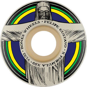 Bones Wheels - Gustavo Xf V1 Redeemer 52mm 99a Nat - Skateboard Wheels (Set of Four) Bones Wheels - Gustavo Xf V1 Redeemer 52mm 99a Nat - Skateboard Wheels (Set of Four)