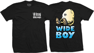 Heroin - Wide Boy Ss S-blk - Skateboard Tshirt