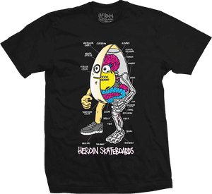 Heroin - Anatomy Of An Egg Ss M-blk - Skateboard Tshirt