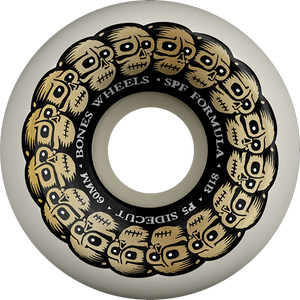 Bones Wheels - Spf P5 Circle Skulls 60mm 81b Wht/gold - Skateboard Wheels (Set of Four) Bones Wheels - Spf P5 Circle Skulls 60mm 81b Wht/gold - Skateboard Wheels (Set of Four)