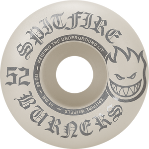 Spitfire - Burners 52mm 99a Wht/sil - Skateboard Wheels (Set Of Four) Spitfire - Burners 52mm 99a Wht/sil - Skateboard Wheels (Set Of Four)