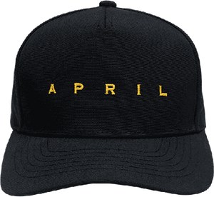 April - Emb Logo Hat Adj-blk/gold - Skateboard Hat April - Emb Logo Hat Adj-blk/gold - Skateboard Hat