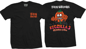 Heroin - Eggzilla 3 Ss S-blk - Skateboard Tshirt