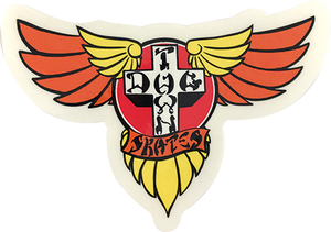 Dogtown Wings Orange 5" Sticker