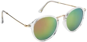 Glassy Klein Clear/pink Mirror Polarized Sunglasses