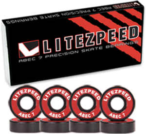 Litezpeed Abec 7 Single Set Red - Skateboard Bearings Litezpeed Abec 7 Single Set Red - Skateboard Bearings