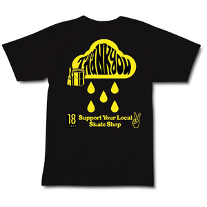 Thank You Hand Painted Black Ss M - Skateboard Tshirt