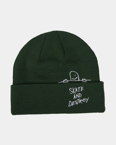 Thrasher Gonz Sad Fold Beanie Forest Green - Skateboard Beanie
