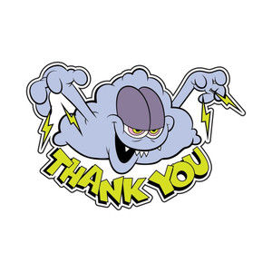 Thank You Static Cloud Sticker