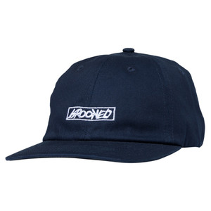 Krooked Moonsmile Script Strapback Hat Navy/white