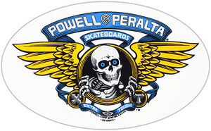 Powell Winged Ripper Blue 12" Sticker