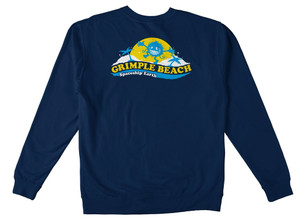 Anti-hero Grimple Stix Spaceship Earth Navy Crew/swt L - Skateboard Sweatshirt